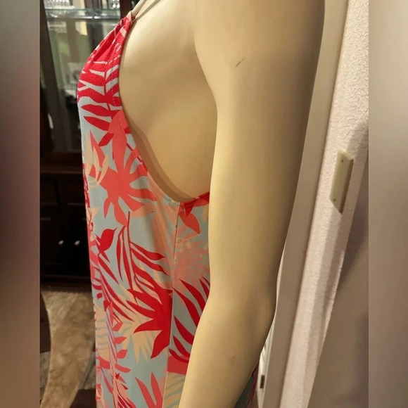 - For G and PL Women's Tropical Print Halter Maxi Dress Sleeveless size large - Picture 12 of 12